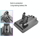 Extra Battery for Dyson V6 Handheld Vacuum - Replacement - 2.6Ah - Close-Up Angle