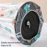 Waterproof Dustproof Fan Cover - Little Dinosaur Design - Close-Up Angle