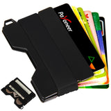 Rfid Card Holder Anti Theft Edc Wallet Coin Storage Box Key Holder Black - Side View