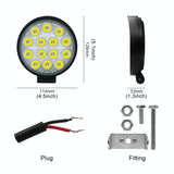 10.5W White Light Round - Shaped Waterproof Car Boat Marine Work Lights Spotlight Led Bulbs Dc 9 - 30V - Side View