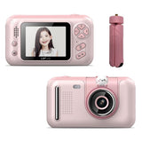 Reversible Hd Children's Camera with Bracket - 2.4 Inch Pink - Front View