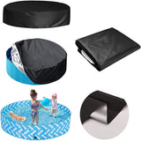 Round Foldable Pool Cover - Dustproof & Sunscreen - 162x30cm - Black / Silver