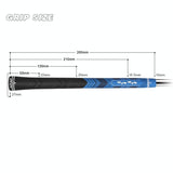 Anti-slip Golf Club Pole Cover - Protective Rubber Grip Gray - Green No Cotton Yarn - Top-Down View