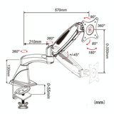 Adjustable Monitor Stand with Rotating Lift Function - Top-Down View