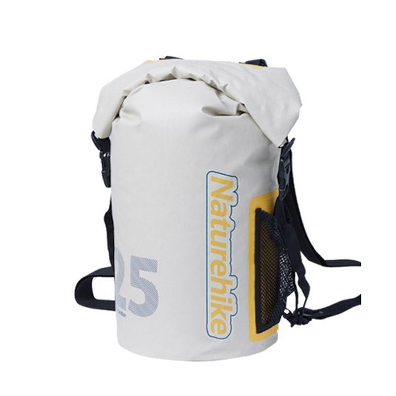Waterproof Rafting Bag Dry Wet Separate Shoulder Pack For Outdoor Swimming 10L Green - 25L White