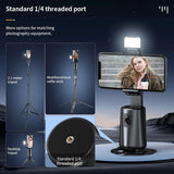 Auto Tracking Gimbal Stabilizer with Fill Light and Selfie Stick - 360 Degree Rotation - A200 Set 3 - Top-Down View