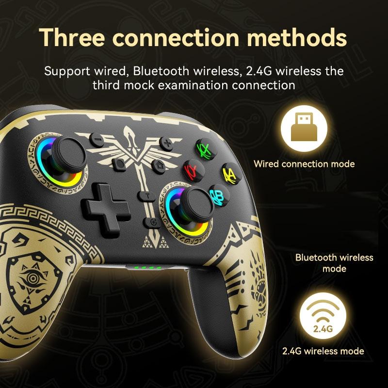 Wireless Gamepad for Nintendo Switch / Pro - Tooth Design - Tbd0603716903 Black