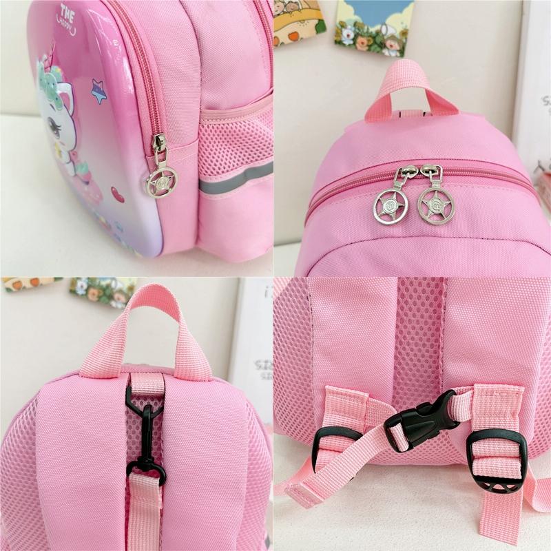 Blue Cartoon Astronaut Kids School Bag - Dinosaur Sky Blue