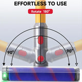 Green Light Floor Brush for Dyson V7-v11 Vacuums - 45-Degree Angle