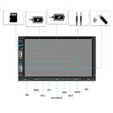 7 Inch Car Mp5 Player Carplay / Android Auto / Mirror Link / Bluetooth - Standard - With 12-Light Camera