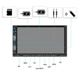 7 Inch Car Mp5 Player Carplay / Android Auto / Mirror Link / Bluetooth - Standard - With 12-Light Camera - Rear View