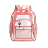 Waterproof Pvc Backpack for Students - Compact and Durable - Black - Front View