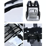 Waterproof Pvc Backpack for Students - Compact and Durable - Black - 45-Degree Angle