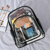 Waterproof Pvc Backpack for Students - Compact and Durable - Black - Close-Up Angle