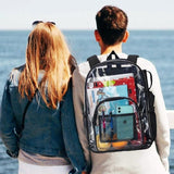 Waterproof Pvc Backpack for Students - Compact and Durable - Black - Extra Image