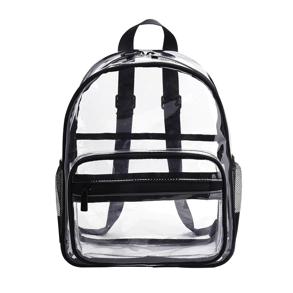 Waterproof Pvc Backpack for Students - Compact and Durable - Black