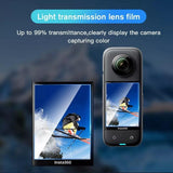 2-pack Curved Hd Protective Film for Insta360 X3 - Top-Down View