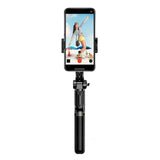 Foldable 3-in-1 Gimbal Stabilizer with Bluetooth Remote and Tripod for Smartphones - Side View