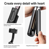 Foldable 3-in-1 Gimbal Stabilizer with Bluetooth Remote and Tripod for Smartphones - Top-Down View