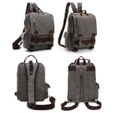 Red Canvas Chest Bag For Outdoor Travel Messenger Style - Rear View