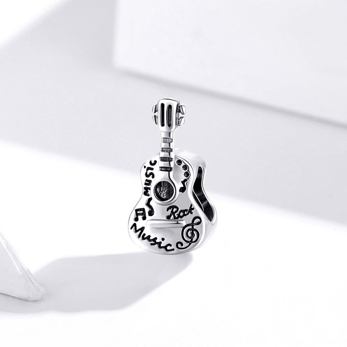 925 Sterling Silver Guitar Beads For Diy Bracelets & Necklaces