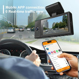 1080P Hd Triple Recording Car Recorder With Wifi & Mobile App - 45-Degree Angle
