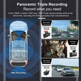 1080P Hd Triple Recording Car Recorder With Wifi & Mobile App - Close-Up Angle