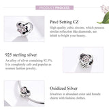 925 Sterling Silver Pet Paw Print Beaded Bracelet - Silver - Extra Image