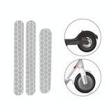 Reflective Sticker For Ninebot Es2 Scooter - White - Front View