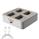 4-battery Cynova Charging Butler Dual Charging Option - Side View