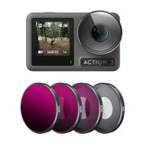 4-in-1 Lens Filter for Dji Action 3 Nd16 Nd32 Nd64 Cpl - Front View