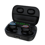 Wireless Touch Earbuds with Magnetic Charging Case - Side View
