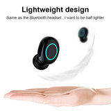 Wireless Touch Earbuds with Magnetic Charging Case - Top-Down View