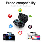 Wireless Touch Earbuds with Magnetic Charging Case - Rear View