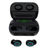 Wireless Touch Earbuds with Magnetic Charging Case - Close-Up Angle