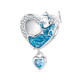 925 Sterling Silver Diy Heart Shaped Necklace Pendant - Front View