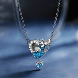 925 Sterling Silver Diy Heart Shaped Necklace Pendant - Side View
