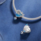 925 Sterling Silver Diy Heart Shaped Necklace Pendant - Top-Down View