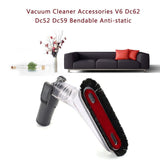 3-in-1 Bendable Anti-static Suction Head Kit for Dyson V6 / V7 / V8 / V9 / V10 Vacuum - Top-Down View