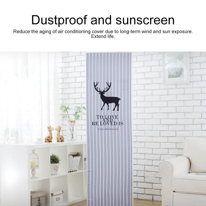 180x55x35cm Fish Bone Fabric Dust Cover for Vertical Cabinet Air Conditioners