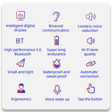 Wireless Bluetooth 5.0 Earphones with Charging Box - Air6 Pro Tws - Close-Up Angle