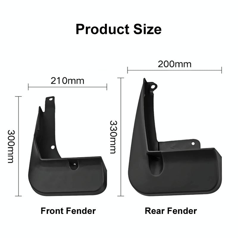 For Toyota Izoa C-Hr 2017-2023 4Pcs / Set Car Auto Soft Plastic Splash Flaps Fender Guard
