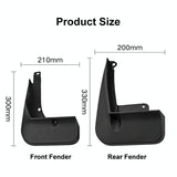 For Toyota Izoa C-Hr 2017-2023 4Pcs / Set Car Auto Soft Plastic Splash Flaps Fender Guard - Top-Down View