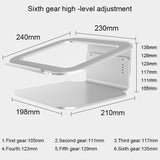 Adjustable Aluminum Laptop Stand - 360 Rotation Ergonomic 10-17 Inch - for Macbook Air Pro - 45-Degree Angle