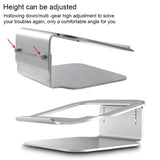 Adjustable Aluminum Laptop Stand - 360 Rotation Ergonomic 10-17 Inch - for Macbook Air Pro - Rear View
