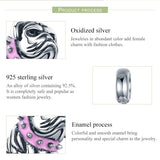 925 Sterling Silver Bulldog Beaded Charm Bracelet - 45-Degree Angle