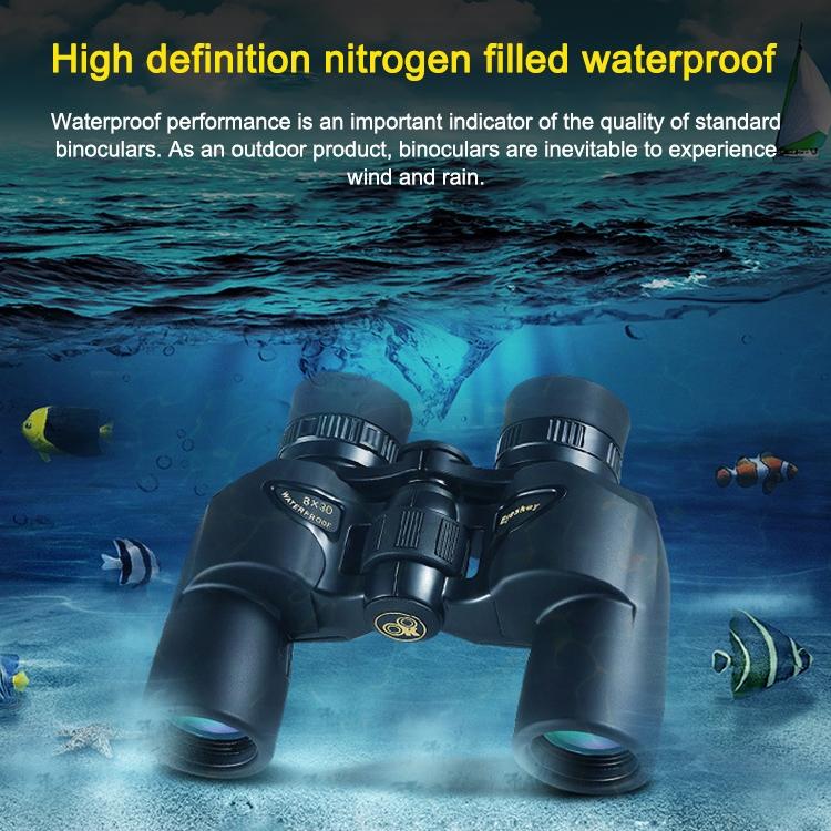 Waterproof Night Vision Binoculars - 8x30 Hd Portable for Concerts