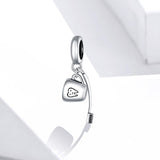 925 Sterling Silver Diy Toothbrush Cup Pendant - Side View