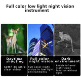 Full Colour 4k Hd Binocular Night Vision for Outdoor Hunting - Close-Up Angle
