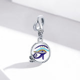 925 Sterling Silver Egyptian Twin Eyes Pendant - Side View